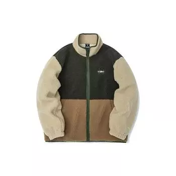 Anta Life Series FW22 Повседневная куртка на флисовой подкладке с воротником-стойкой Куртки унисекс Зеленые 952248718-2