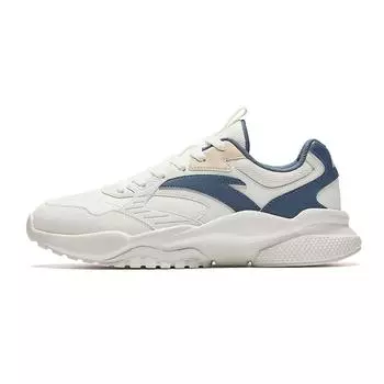 Anta Life Series Gravity Simple Versatile Non-Slip Wear-Resistant Low-Top Casual Shoes Men sneakers White Gray Blue 912418854-10 44
