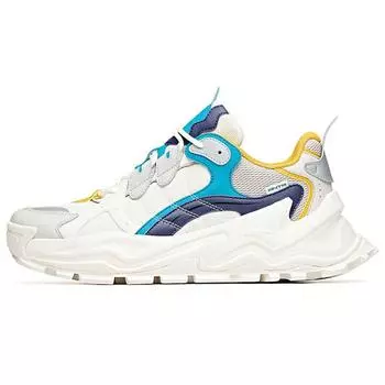 Anta Life Series Hot Retro Casual Splicing Shock Absorbing Low-Go Dad Shoes Men sneakers White Gray Blue 912028881-2 40.5