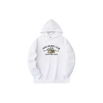 Anta Life Series Letter Hand-Painted Loose Pullover Hoodie Men hoodies Paper-White 152418733-1 2XL