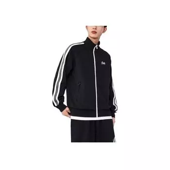 Anta Life Series Letter Stripe Stand Collar Zip Long Sleeve Sweatshirt Men sweatshirt Basic-Black 152438706-2 L