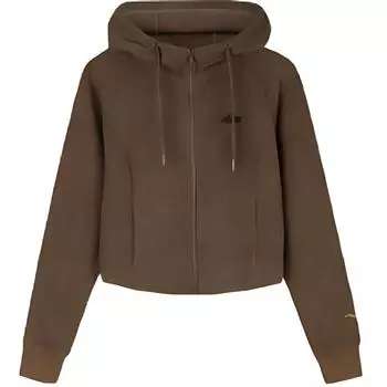 Anta Life Series однотонный дышащий кардиган с длинным рукавом, женская толстовка, чайно-коричневый 962438706-2 S