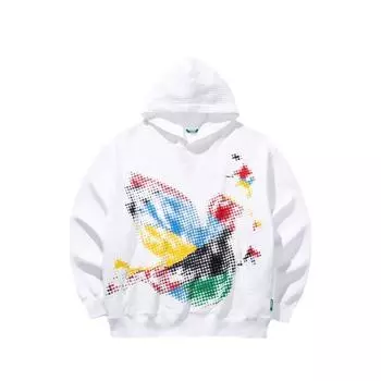 Anta Life Series Peace Dove Iconic Cartoon Anime Hooded Comfortable Breathable Casual Sweatshirt Men sweatshirt Snow-White 152438721R-1 S