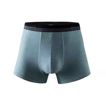 Anta Life Series Solid Color Sweat-Absorbing Anti-Chafing Skin-Friendly Soft Sports Underwear Men Underwear Bean-Gray-Green 192448973-3 M