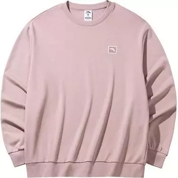 Anta Life Series Sports Casual Loose Solid Color Round Neck Sweatshirt Women Sweatshirt Fusang-Pink 972438701-10 M