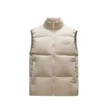 Anta Life Series Stand Collar Loose Solid Color Zipper Vest Women Vests Pink 162448901-1 S