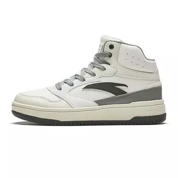 Anta Life Series Zero Feel Classic Versatile Non-Slip Durable Mid-Top Sneakers Men Sneakers White Gray 912448083-4 40