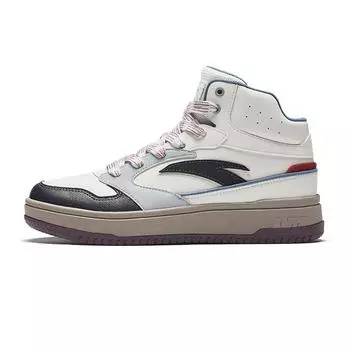 Anta Кроссовки Life Series Zero Feel Retro, универсальные, нескользящие, прочные, средней высоты, для скейтбординга, мужские, белые, серые, черные 912448083-3 39