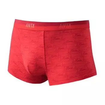 Anta Lifestyle Series All Over Print Casual Sports Boxer Shorts Men underwear Red 192418974-3 M