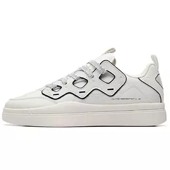 Anta Кроссовки Lifestyle Series Balance Slip-Resistant Durable Low-Top для скейтбординга, мужские, белые, черные 11938043-2 41