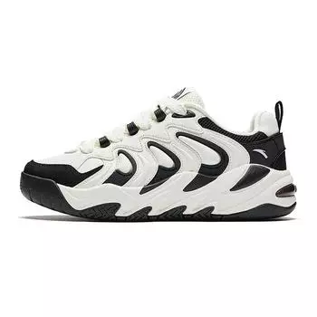 Anta Lifestyle Series Basketball Culture Trendy Comfortable Non-Slip Wear-Resistant Low-Top Casual Shoes Men Casual Shoes White Black 912448008-1 39