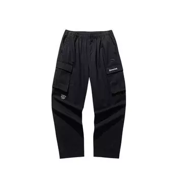 Anta Lifestyle Series Comfortable Versatile Casual Pants Unisex bottoms Black 972518502-3 XS