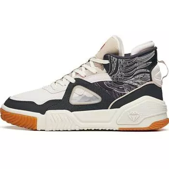 Anta Кроссовки Lifestyle Series Durable Breathable High-Top для мужчин, бежевые, черные, 112148088-7 40