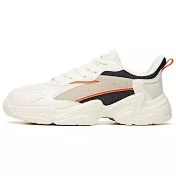 Anta Кроссовки Lifestyle Series Durable Breathable Low-Top Dad Shoes для мужчин, белые, черные, 112038822-3 40.5
