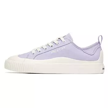 Anta Lifestyle Series Durable Non-Slip Low-Top Casual Canvas Shoes Women sneaker Light-Purple 122038661-2 36