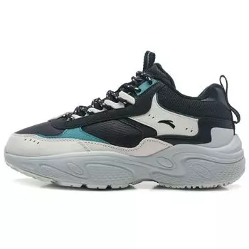 Anta Lifestyle Series Fabric Synthetic Leather Suede Waterproof Warm Comfortable Durable Low-Top Casual Shoes Men sneaker Black Gray Green 912348981-4 40.5