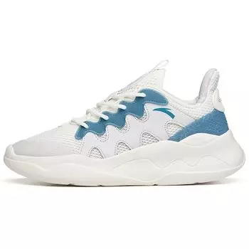 Anta Lifestyle Series Fabric Synthetic Leather TPU Mesh Shock Absorbing Non-Slip Wear-Resistant Breathable Low-Top Casual Shoes 112238870S-1 40