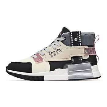 Anta Кроссовки Lifestyle Series Fleece High-Top женские кроссовки черные белые 12948955-6 35.5
