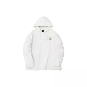 Anta Lifestyle Series FW22 однотонная толстовка с капюшоном и принтом лап, флисовая толстовка с длинными рукавами, женская толстовка, белая 962248714-4 XXL