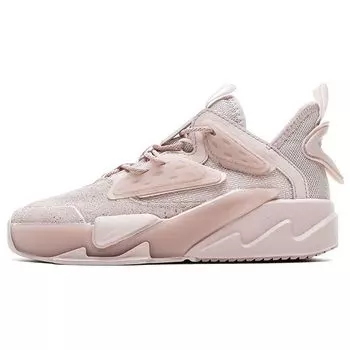 Anta Lifestyle Series G6 Tang Trendy Casual Slip Resistant Durable Low Top Skate Shoes Women Sneakers Pink White 122118086-2 36.5