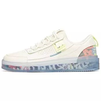 Anta Кроссовки Lifestyle Series Jelly Shoes из искусственной кожи, противоскользящие, прочные, с низким верхом, для скейтбординга, мужские кроссовки, белые, зеленые 912228030-3 39
