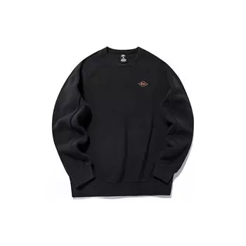 Anta Lifestyle Series Letter Круглый вырез свитера Теплый свитшот унисекс свитшот Базовый-черный 952148734-4 L
