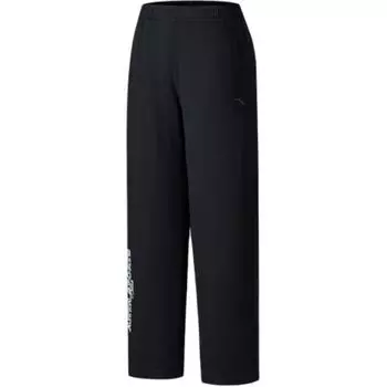 Anta Lifestyle Series Letter Mid-Rise Breathable Versatile Straight-Leg Sports Pants Women bottoms 162538310-2 XS