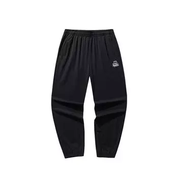 Anta Lifestyle Series Letter Mid-Rise Breathable Versatile Cuffed Sports Pants Men Bottoms 152538304-2 M