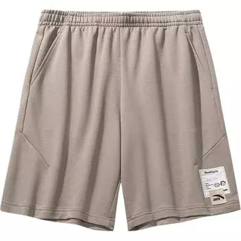 Anta Lifestyle Series Letter Mid-Waist Lace-Up Breathable Versatile Five-Point Casual Shorts Men shorts Gray 952528307-1 S
