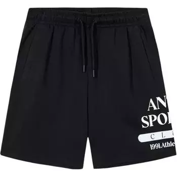 Anta Lifestyle Series Letter Mid-Waist Lace-Up Breathable Versatile Loose Casual Shorts Men shorts 152538302-2 S