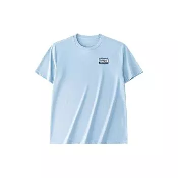 Anta Lifestyle Series Letter Round Neck Loose Short Sleeve T-Shirt Men Tops Light-Blue 152428104-3 2XL
