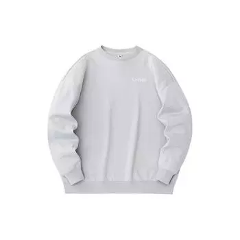 Anta Lifestyle Series Letter Round Neck Pullover Свободная флисовая толстовка Женская толстовка Stylish-Gray 162348716-1 S