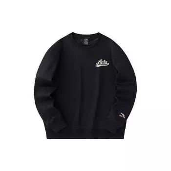 Anta Lifestyle Series Letter Round Neck Pullover флисовая теплая толстовка мужская толстовка Basic-черная 152348751-2 4XL