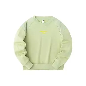 Anta Lifestyle Series Letter Round Neck Теплая универсальная повседневная толстовка Женская толстовка Фисташково-зеленого цвета 162418721-5 S