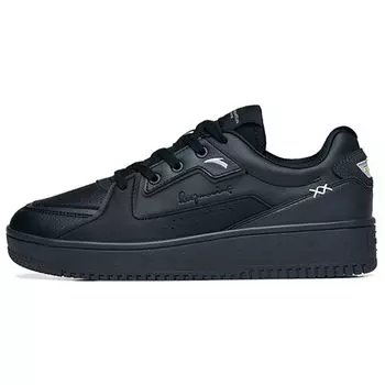 Anta Lifestyle Series Lightweight Durable Low-Top Skate Shoes Men sneaker Black Gray Silver 912218066-3 42.5