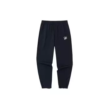 Anta Lifestyle Series Logo Letter Cuffed Sports Pants Women pants Black 162338308-1 S
