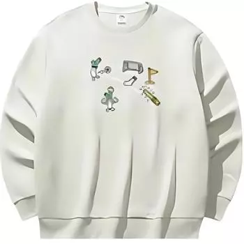 Anta Lifestyle Series Logo Round Neck Comfortable Breathable Versatile Loose Sweatshirt Unisex sweatshirt Light-Green 972518713-6 XS