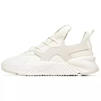 Anta Lifestyle Series Low-Top Dad Shoes Women Sneakers White Brown 922018803-6 37.5