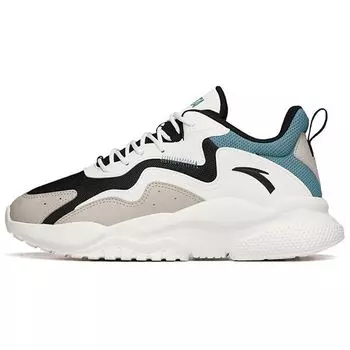 Anta Lifestyle Series Mesh Fabric Synthetic Leather Sports Non-Slip Wear-Resistant Low-Top Casual Shoes Men Casual Shoes Black White Gray 112218860-4 39