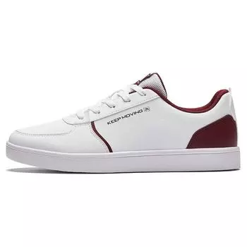 Anta Lifestyle Series Non-Slip Shock Absorbing Low-Top Sneakers Men Sneakers White Red 912428056-6 41
