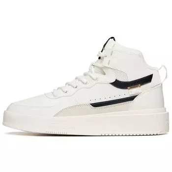 Anta Lifestyle Series Non-Slip Shock Absorbing High-Top Sneakers Women sneakers Ivory-White 912238011-1 40
