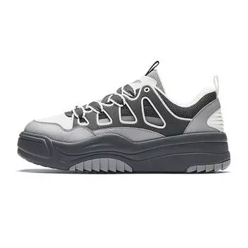 Anta Lifestyle Series Non-Slip Wear-Resistant Low-Top Skate Shoes Men Sneakers Gray White 112438029-3 40.5