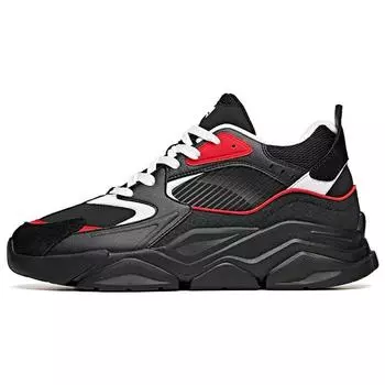 Anta Кроссовки Lifestyle Series Non-Slip Wear-Stick Low-Top Dad Shoes для мужчин, черные, белые, красные 912048821-3 42.5