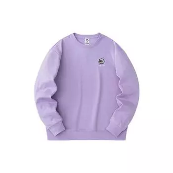 Anta Lifestyle Series однотонный круглый вырез пуловер флисовый свитшот унисекс свитшот сиреневый 952348718-4 XL