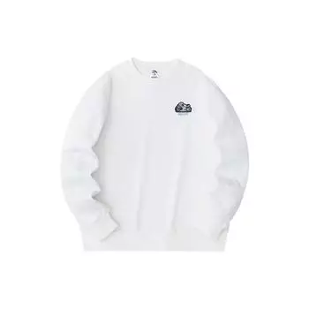 Anta Lifestyle Series однотонный круглый вырез пуловер флисовый свитшот унисекс свитшот слоновая кость 952348718-2 2XL