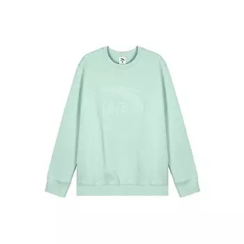 Anta Lifestyle Series однотонный круглый вырез пуловер флисовый свитшот унисекс свитшот прозрачный-бриз-зеленый 972348712-2 L