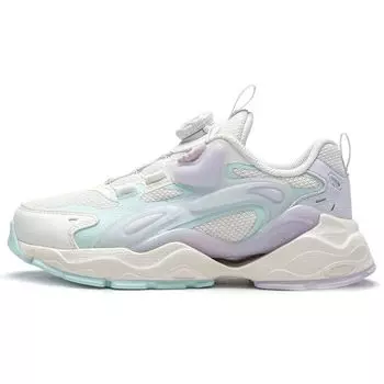 Anta Lifestyle Series Прочные дышащие низкие спортивные повседневные туфли Детские кроссовки Белые Фиолетовые Синие 322318809-5 34