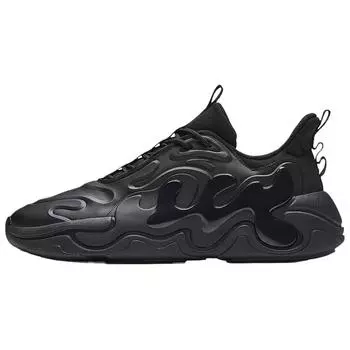 Anta Lifestyle Series Retro Round Toe Shock Absorbing Wear Resistant Lightweight Low Top Dad Shoes Women sneaker Black 122358840S-2 36