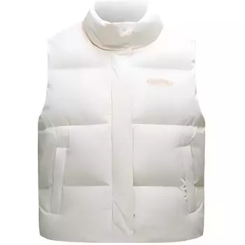 Anta Lifestyle Series Solid Color Loose Zipper Vest Women Vests Vanilla Cream 962448908-1 XL
