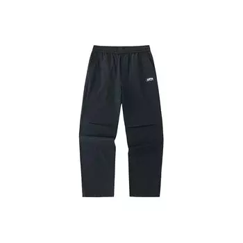 Anta Lifestyle Series Solid Color Mid-Rise Straight Loose Casual Pants Men bottoms Black 152428508-2 M